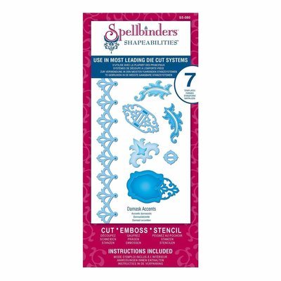 Spellbinders Shapeabilities DAMASK ACCENTS Etched Dies
