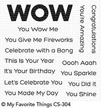 My Favorite Things YOU WOW ME Clear Stamp Set