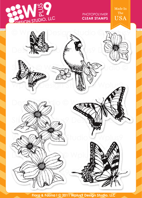 WPlus9 FLORA &amp; FAUNA I Clear Stamp Set