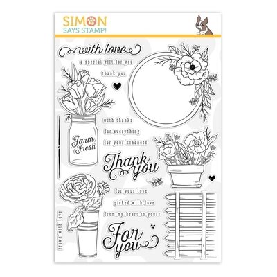 Simon Says Stamp MANDY&#39;S FLOWERS Clear Stamp Set
