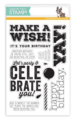 Simon Says Stamp BIG BIRTHDAY WISHES Clear Stamp Set