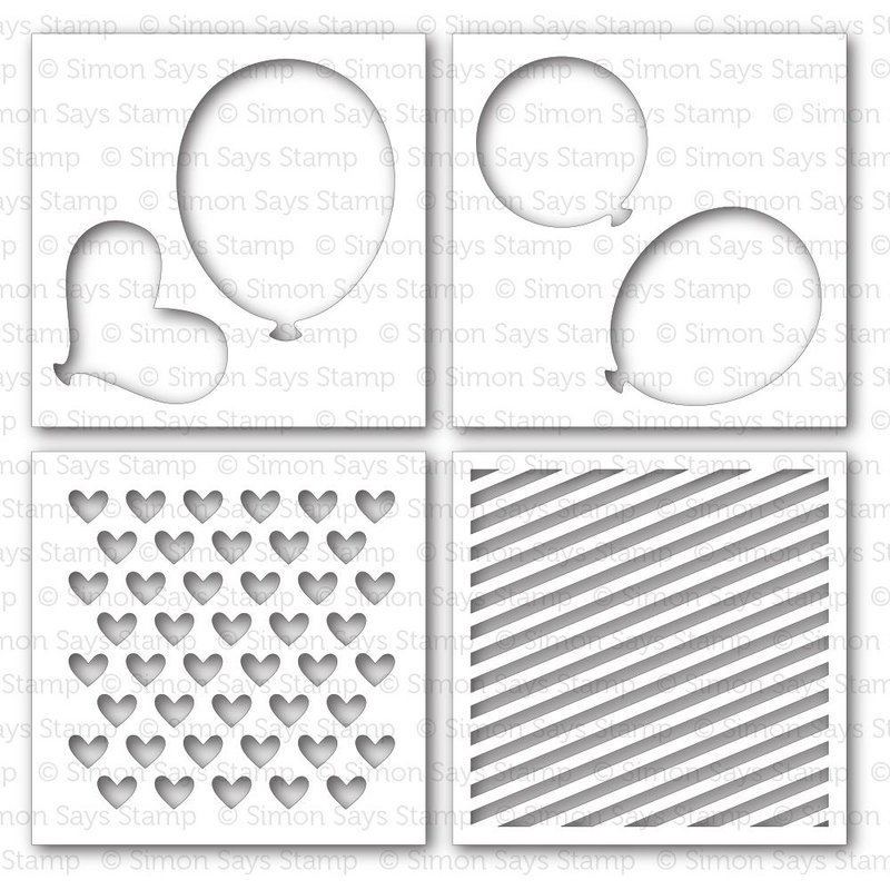 Simon Says Stamp BALLOONS AND PATTERNS Stencils