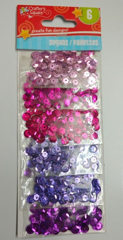 Crafter&#39;s Square PINK-PURPLE Sequins