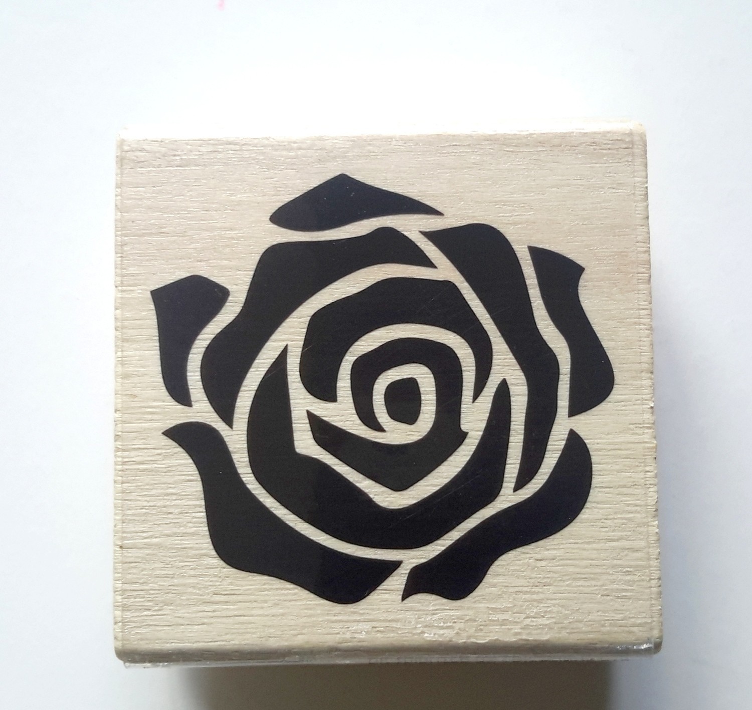 ROSE Wood Mounted Rubber Stamp