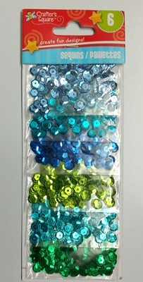Crafter's Square BLUE-GREEN Sequins