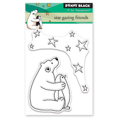 Penny Black STAR GAZING FRIENDS Clear Stamp Set