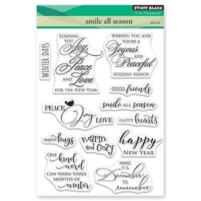 Penny Black SMILE ALL SEASON Clear Stamp Set