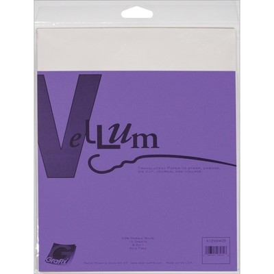 Grafix WHITE MARBLE Vellum 11x8.5in, 12 pack