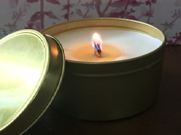 8 Oz. Hemp Oil Infused Soy Candle in Gold Tin