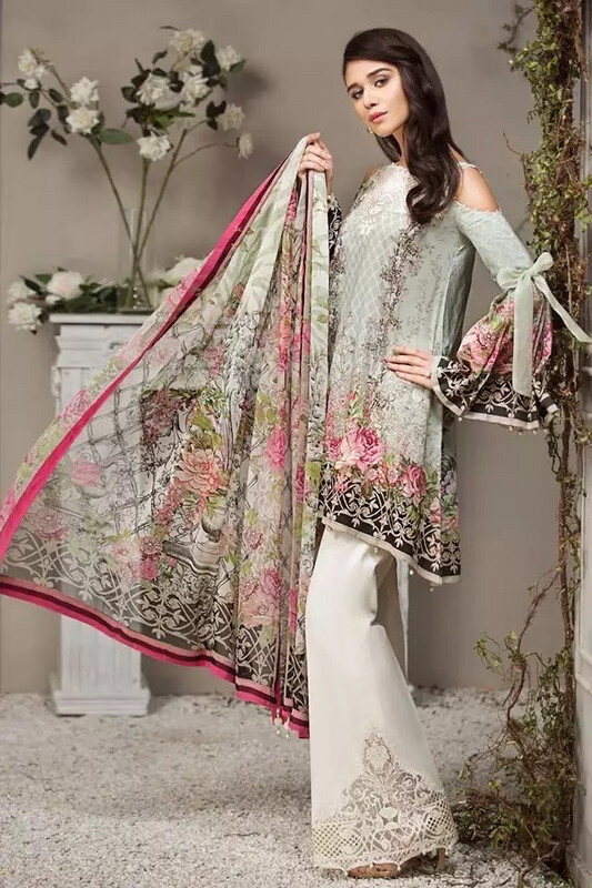 Green Pakistani Designer Wear