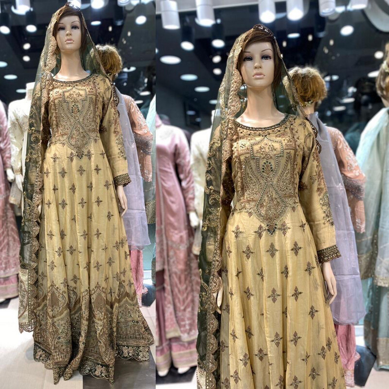 Yellow/Tan Party Wear Ready To Ship