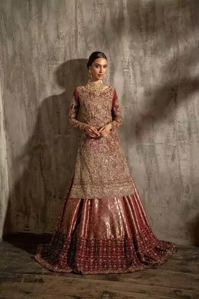 Red Orange Bridal Designer Whole Suit