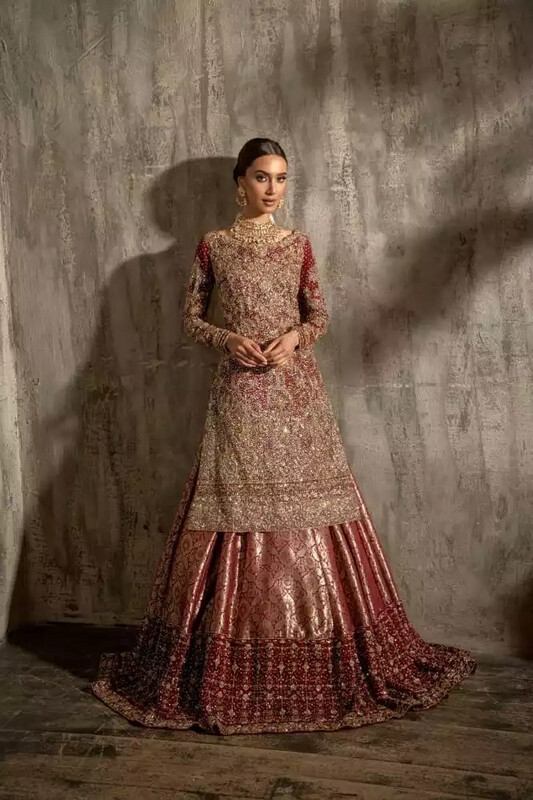 Red Orange Bridal Designer Whole Suit