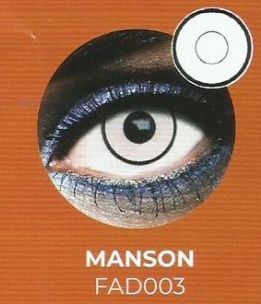 Lente contacto Halloween  Manson de reemplazo semanal . 2 unidades
