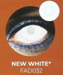 Lente contacto Halloween  New White de reemplazo semanal . 2 unidades