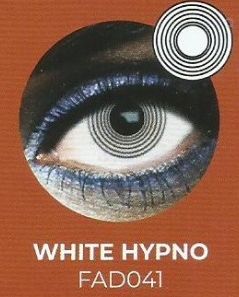Lente contacto Halloween  White Hypno de reemplazo semanal . 2 unidades