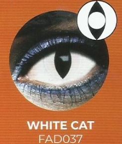 Lente contacto Halloween  White Cat de reemplazo semanal . 2 unidades