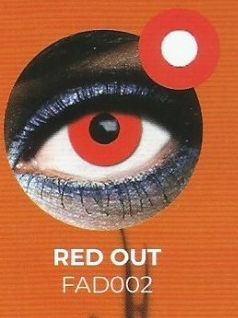 Lente contacto Halloween  Red Out de reemplazo semanal . 2 unidades