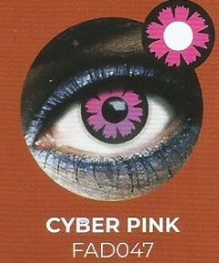 Lente contacto Halloween  Cyber Pink de reemplazo semanal . 2 unidades