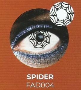 Lente contacto Halloween  Spider de reemplazo semanal . 2 unidades