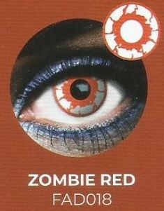 Lente contacto Halloween  Zombie Red de reemplazo semanal . 2 unidades