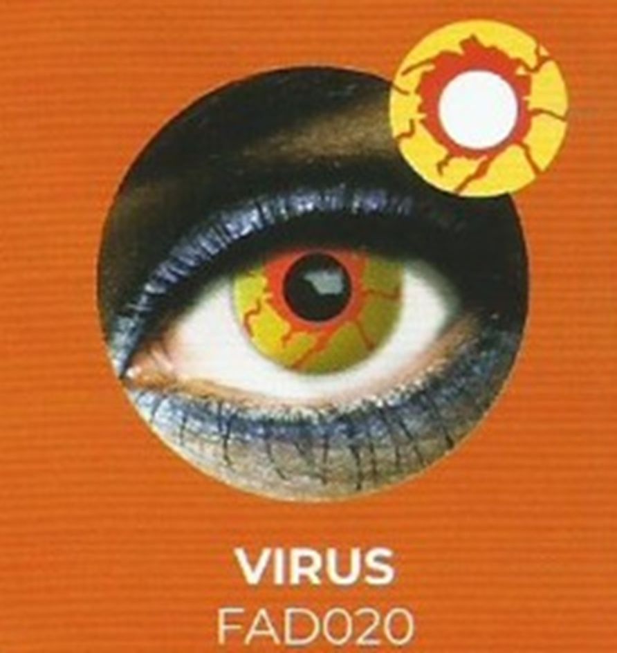 Lente contacto Halloween Virus de reemplazo semanal . 2 unidades
