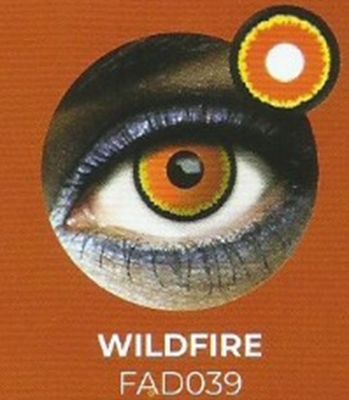 Lente contacto Halloween Wildfire de reemplazo semanal . 2 unidades