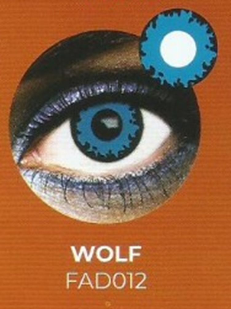 Lente contacto Halloween Wolf de reemplazo semanal . 2 unidades