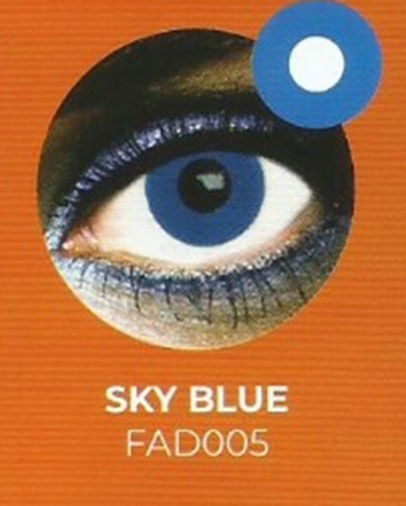 Lente contacto Halloween Sky BLue de reemplazo semanal . 2 unidades