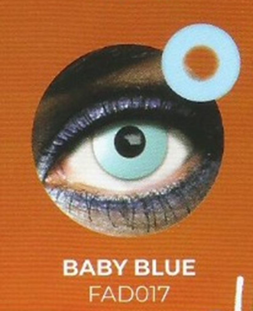 Lente contacto Halloween Baby Blue de reemplazo semanal . 2 unidades