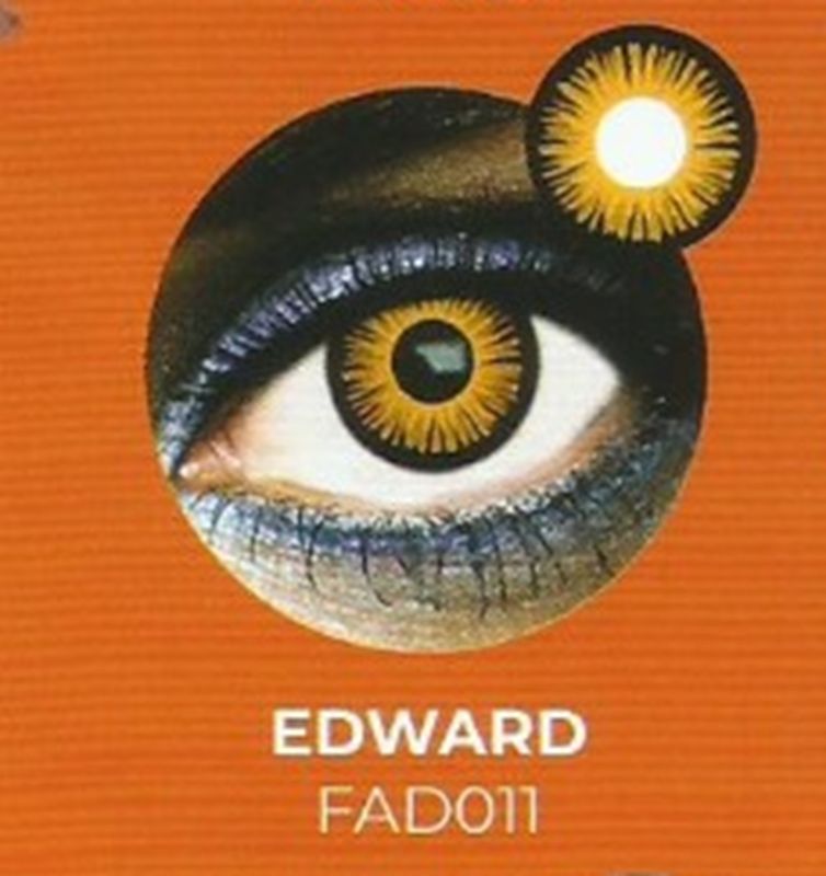 Lente contacto Halloween Edward de reemplazo semanal . 2 unidades