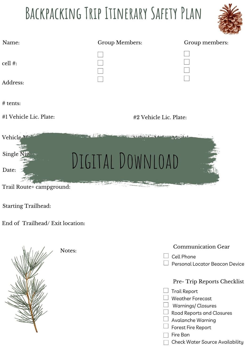 Single Overnight Trip Itinerary