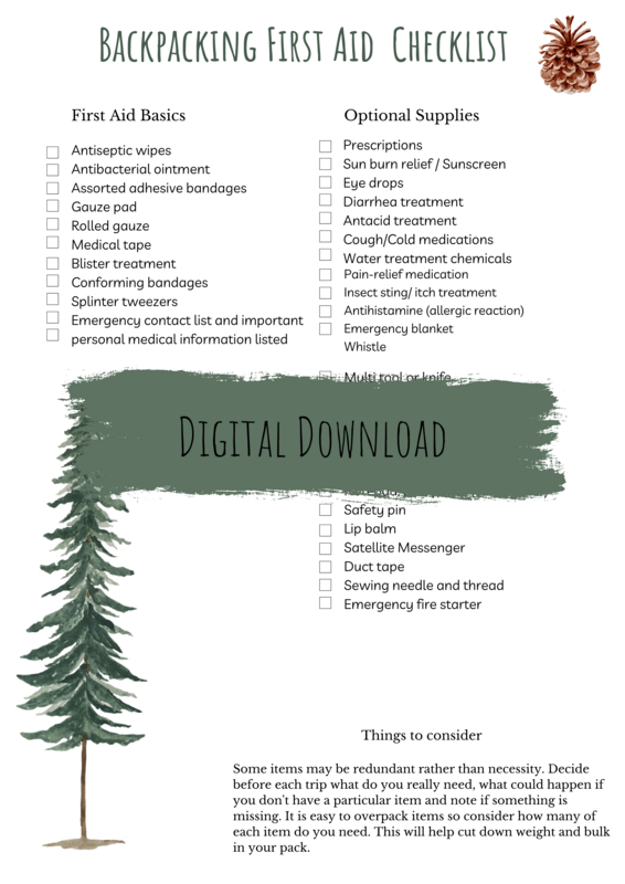 First Aid Checklist