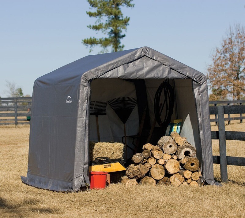 Garažni/skladiščni šotor 9 m² - 3,0 x 3,0 x 2,4 m - SIVA