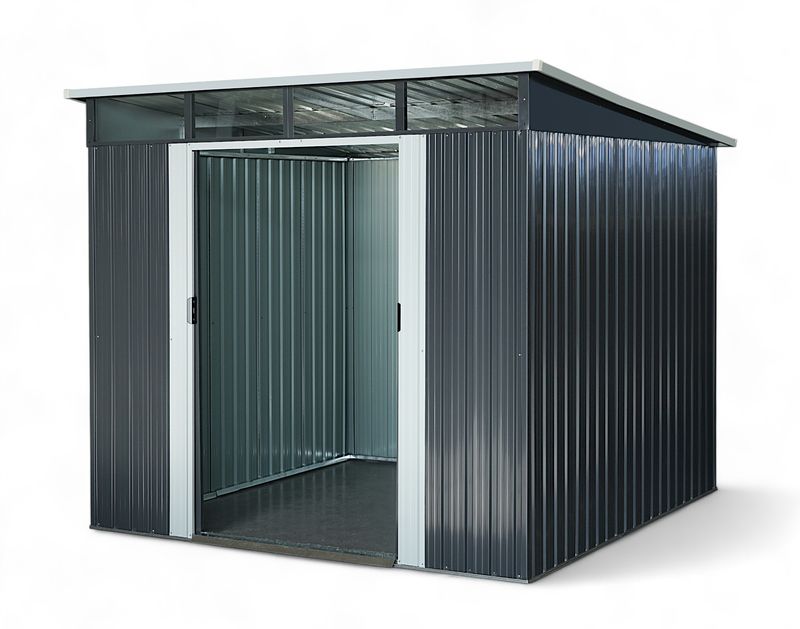 Vrtna kovinska hiška-uta-lopa 5,6 m² – 2,39 m x 2,36 m - ANTRACIT