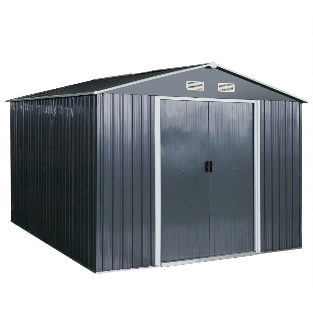 Vrtna kovinska hiška-uta-lopa 9 m² – 2,79 m x 3,24 m - ANTRACIT