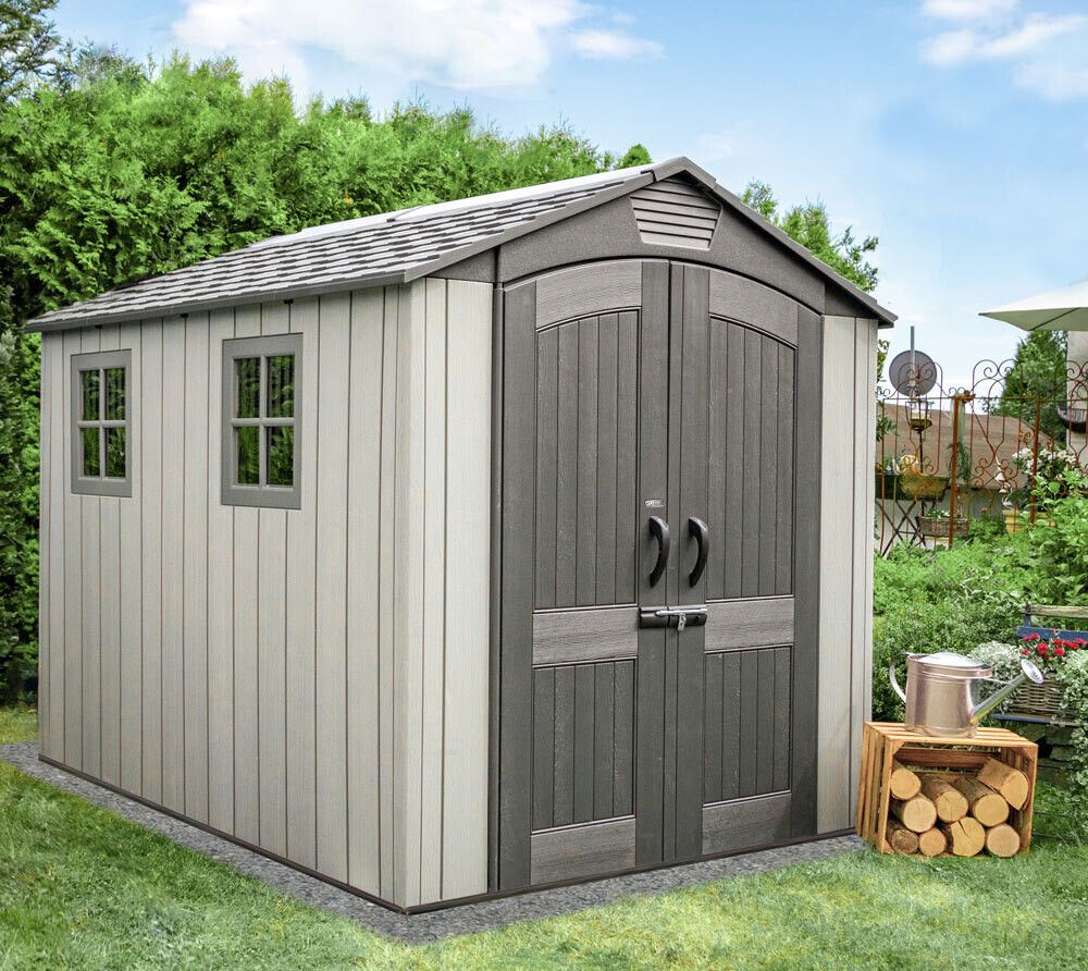 Plastična hiška-lopa-uta Luna 5,81 m² - 2,80m x 2,28m - SIVA