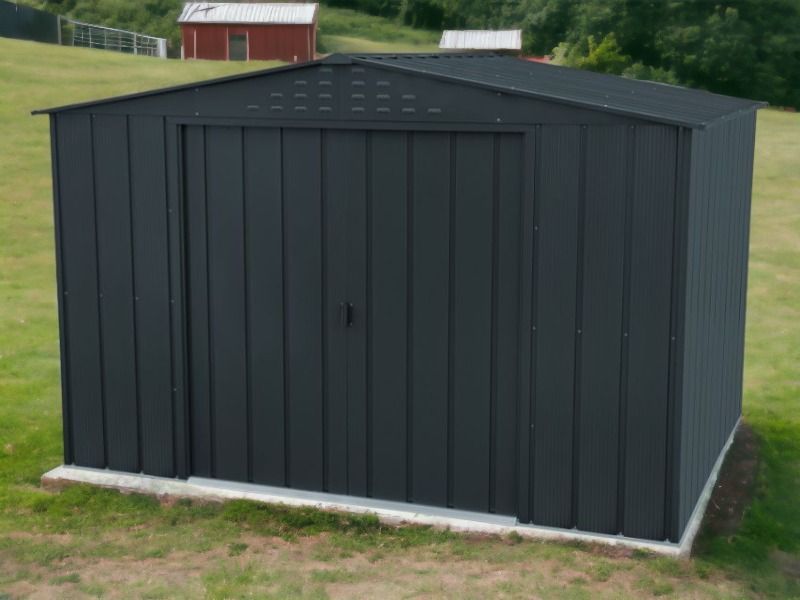 Kovinska vrtna hiška-uta-lopa 7,8 m² - 3,22m x 2,42m - ANTRACIT
