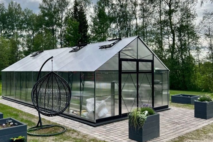 Rastlinjak EcoSlider Roof | EHL 4,0 m | 6 mm polikarbonat | Dvojna vrata