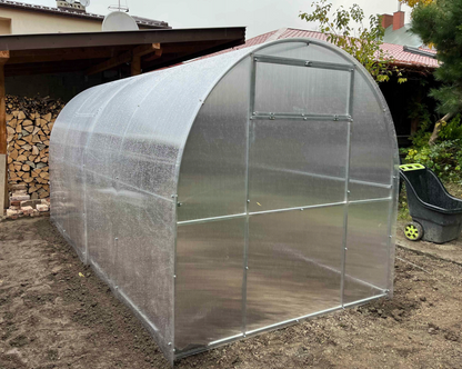 Rastlinjak APOLON širine 2,4m - 4mm/6mm polikarbonat - Z DOSTAVO
