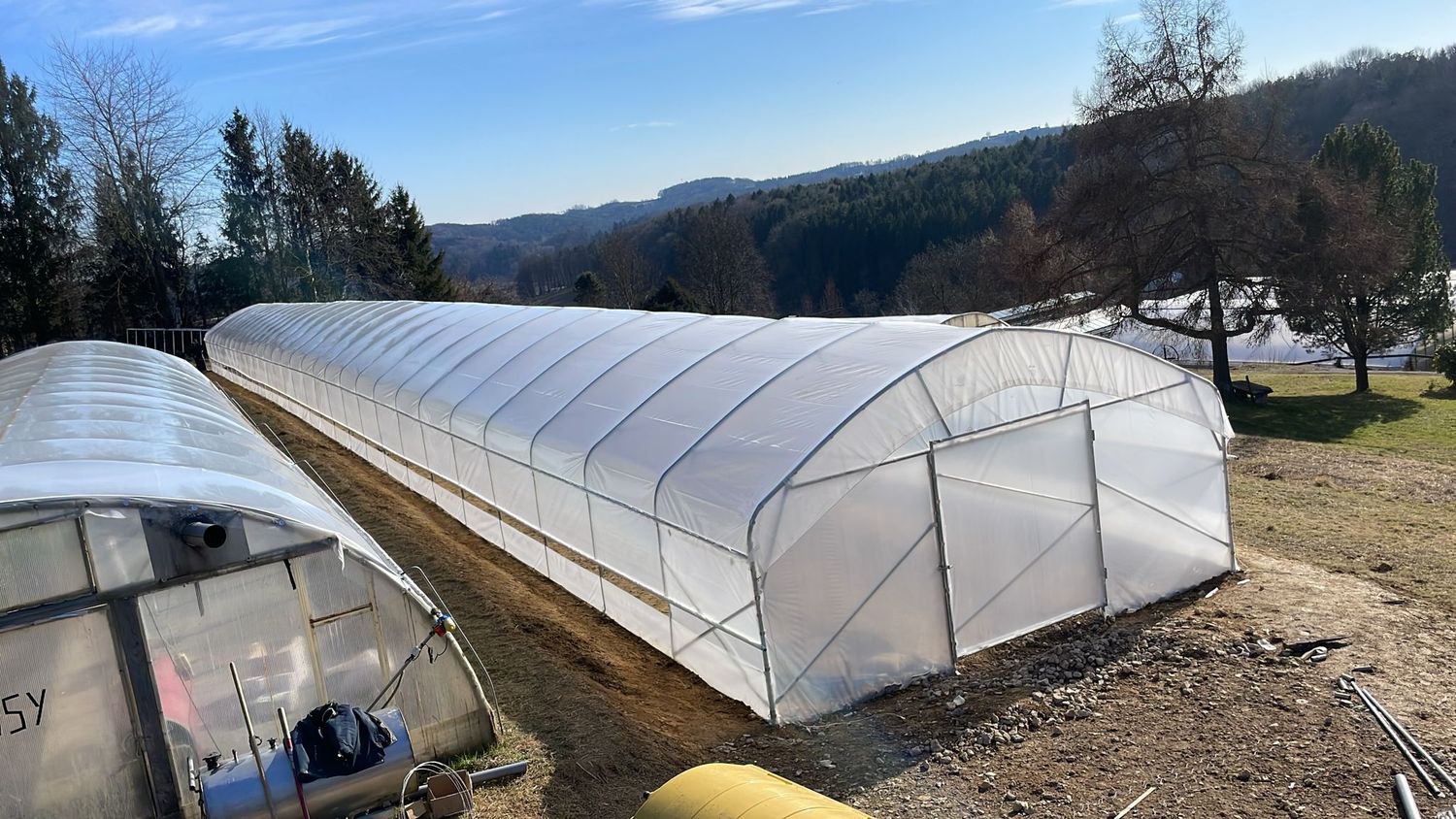 Profi rastlinjak širine 8 m – dolžina do 60 m po želji – EU proizvodnja + VSE OJAČITVE