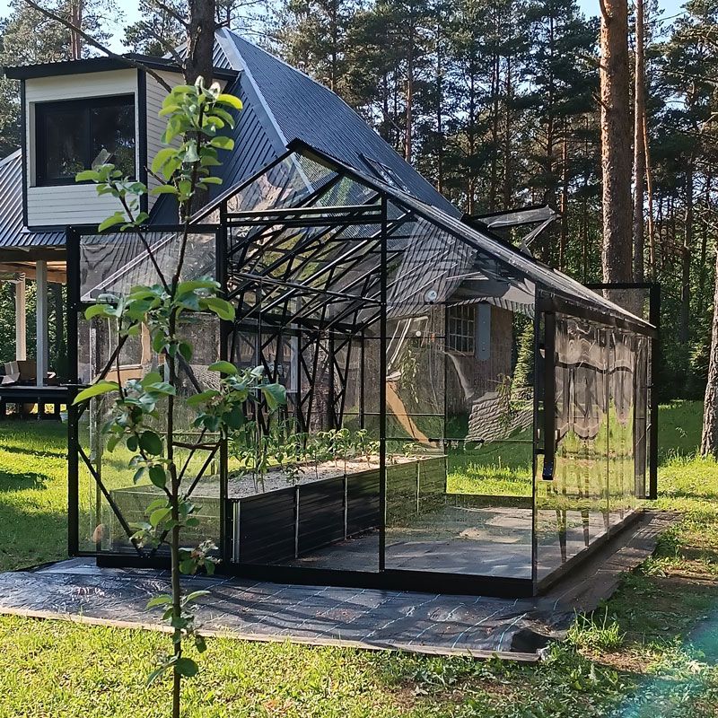 Rastlinjak EcoSlider 3,0m širine – 4 mm polni (monolitni) polikarbonat