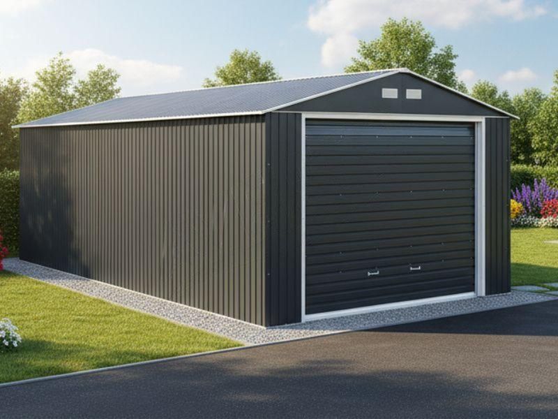 Kovinska garaža-hiška-uta-lopa 3,7 x 7,8m