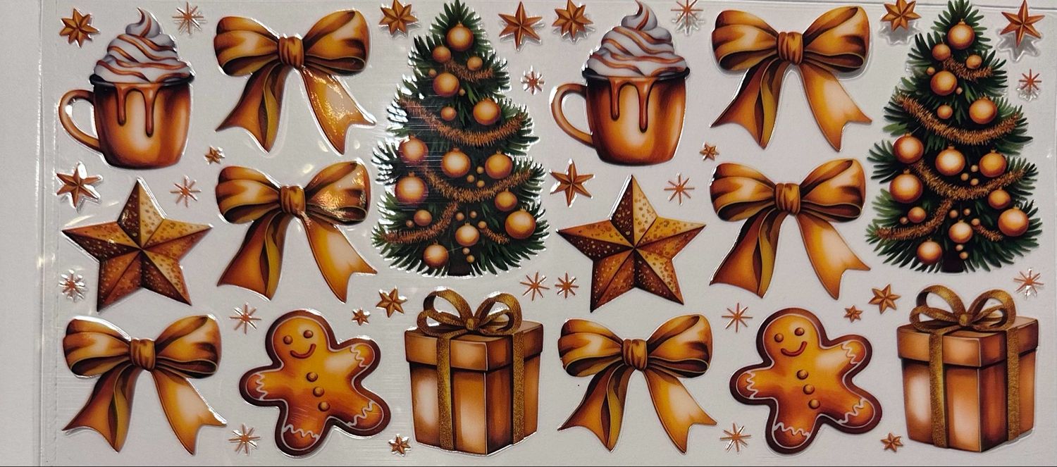 Bows Christmas Tree Gingerbread/ Brown Bows Christmas Tree Gingerbread/ Brown