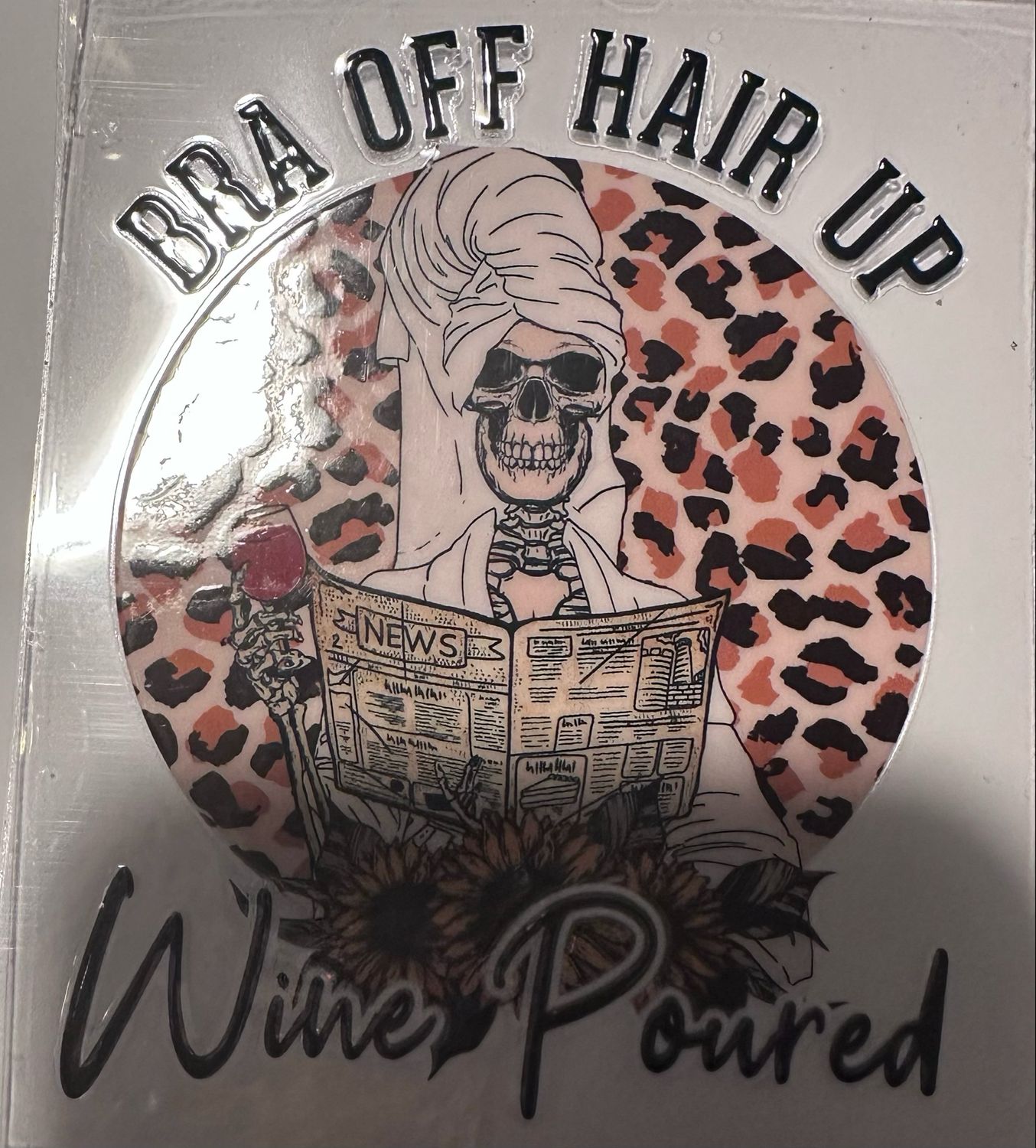 Bra Off Hair Up Wine Poured