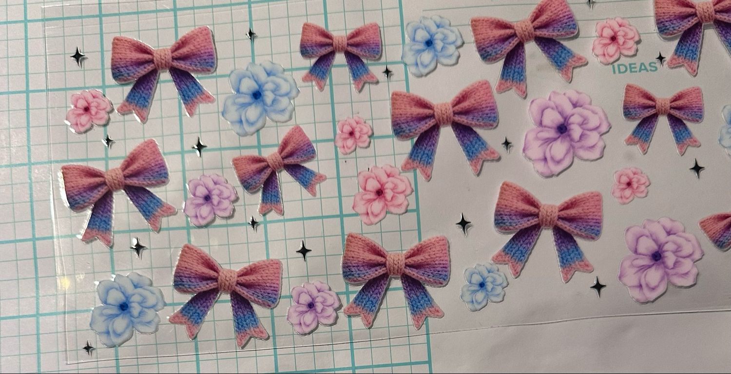 Pink Purple Bows Flowers