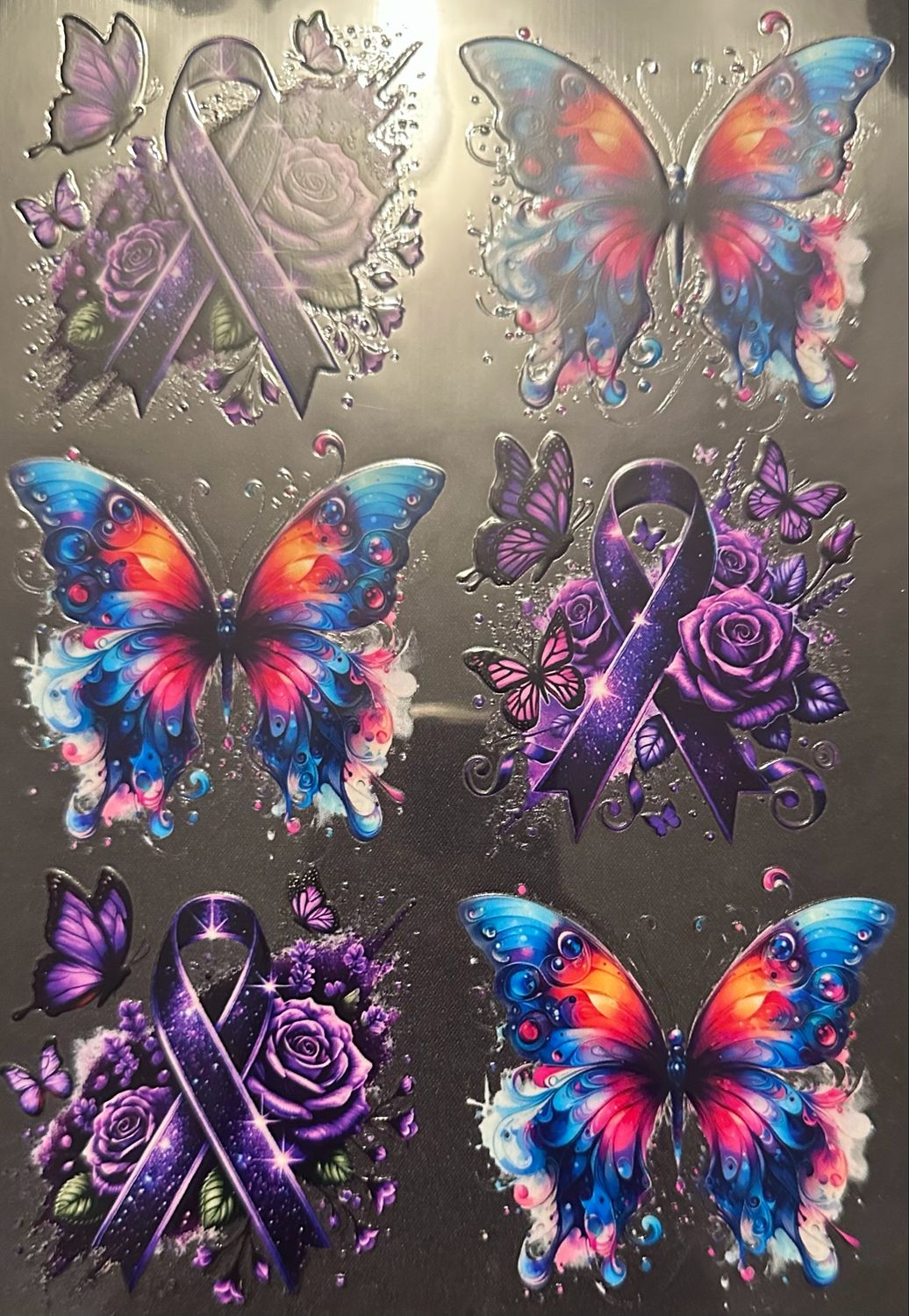 Purple/multi Color Purple Bow Butterfly