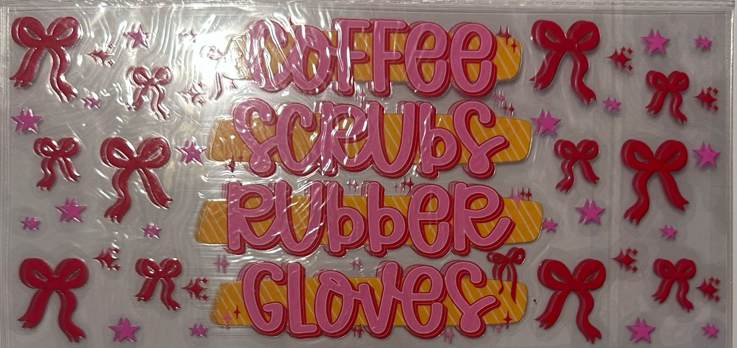 Coffee Scrubs Rubber Gloves