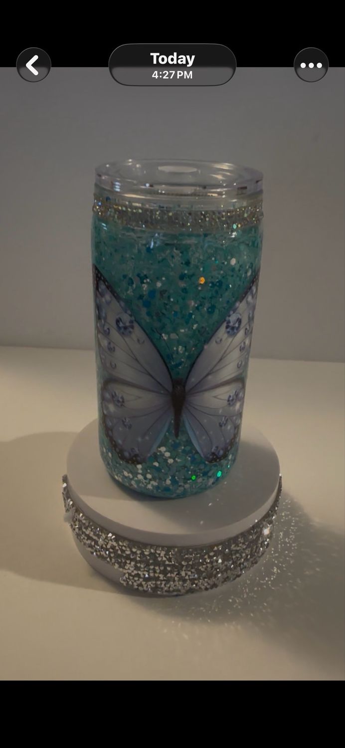 16 Oz Butterfly Snowglobe