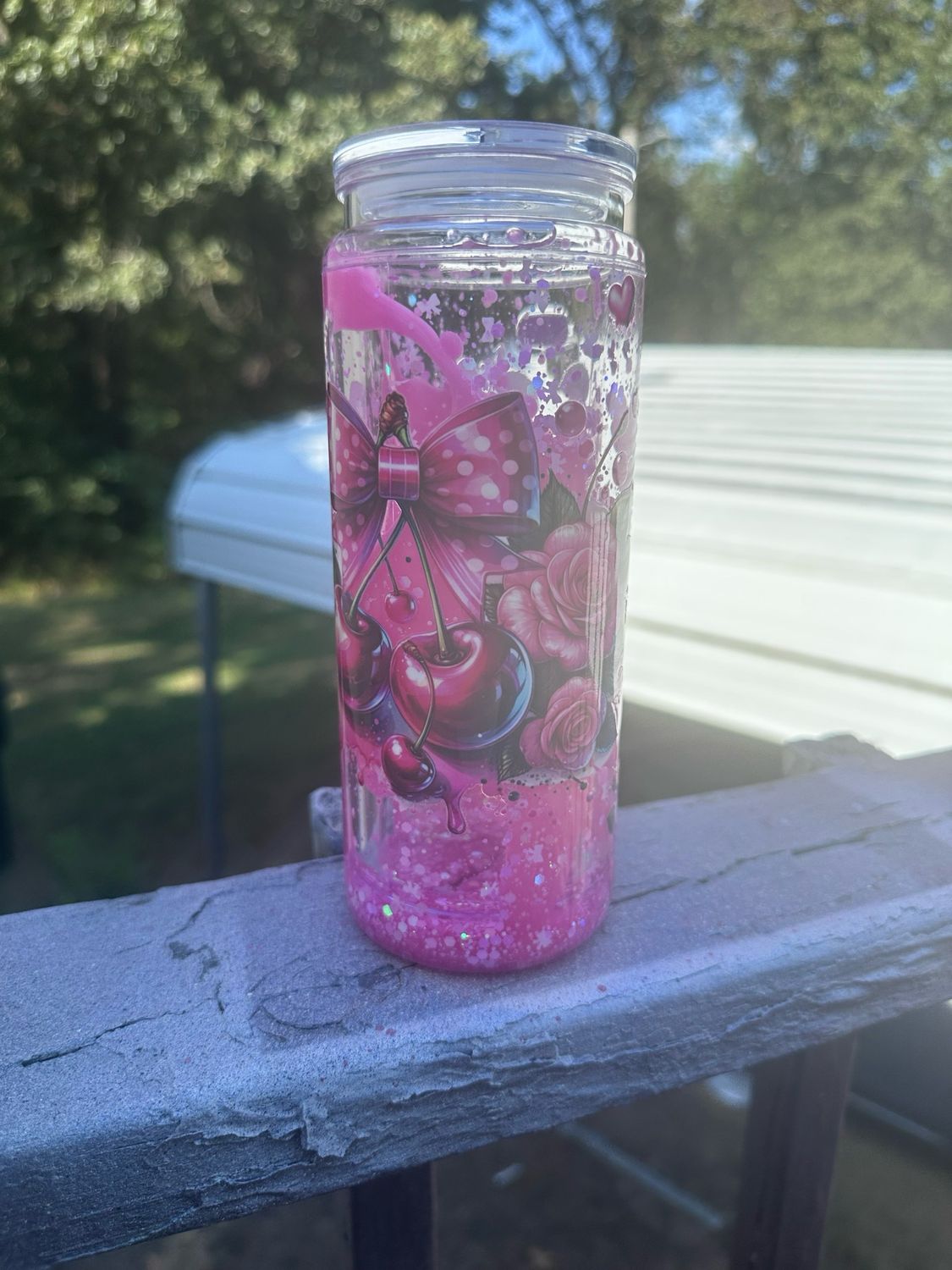Pink Cherry Bows 20 Oz
